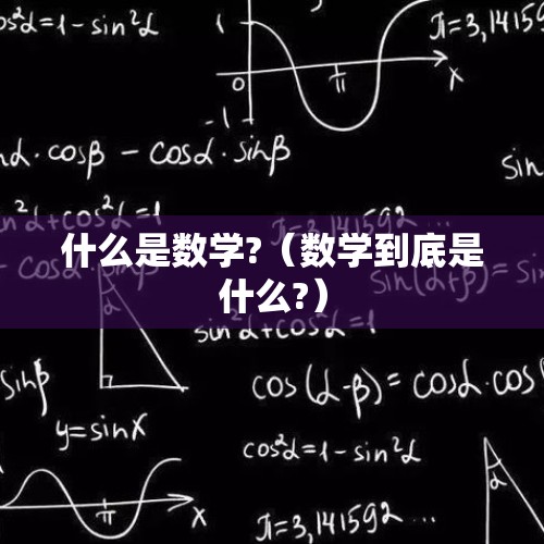 什么是数学?（数学到底是什么?）