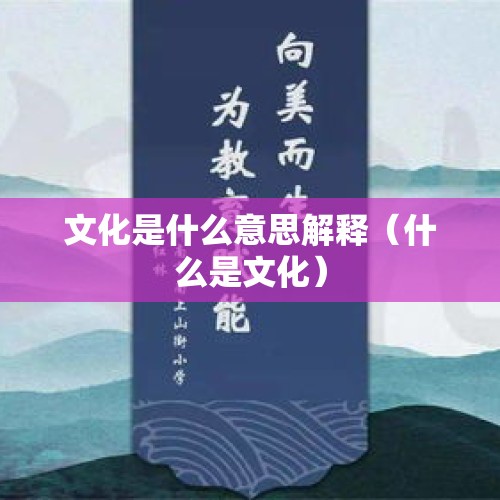 文化是什么意思解释（什么是文化）