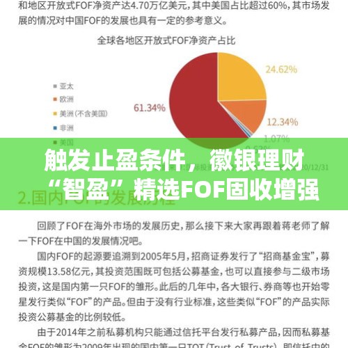 触发止盈条件，徽银理财“智盈”精选FOF固收增强目标盈3号提前终止