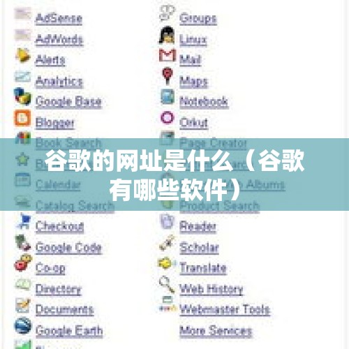 谷歌的网址是什么（谷歌有哪些软件）