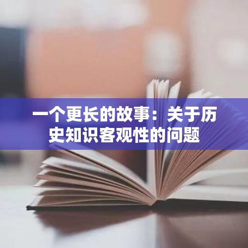 一个更长的故事：关于历史知识客观性的问题