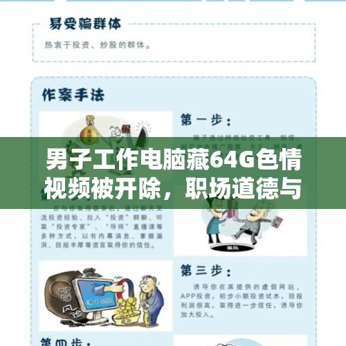 男子工作电脑藏64G色情视频被开除，职场道德与个人信息安全的反思