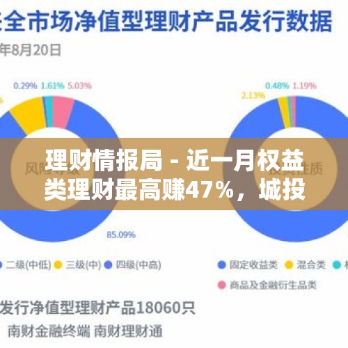 理财情报局 - 近一月权益类理财最高赚47%，城投债成香饽饽，14家理财公司9月规模下滑超7200亿元