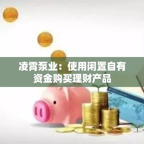 凌霄泵业：使用闲置自有资金购买理财产品