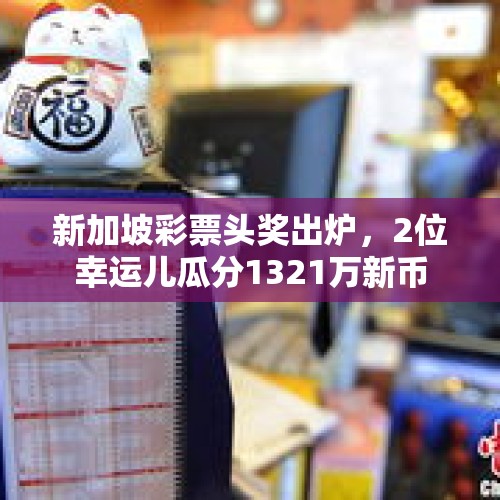 新加坡彩票头奖出炉，2位幸运儿瓜分1321万新币