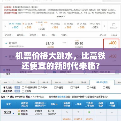 机票价格大跳水，比高铁还便宜的新时代来临？