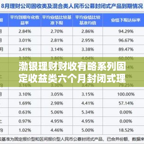 渤银理财财收有略系列固定收益类六个月封闭式理财产品2024年63号28日起发行