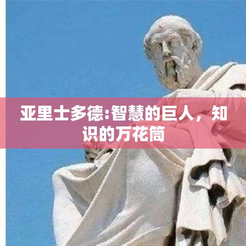 亚里士多德:智慧的巨人，知识的万花筒