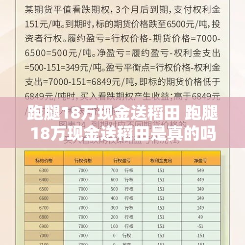 跑腿18万现金送稻田 跑腿18万现金送稻田是真的吗