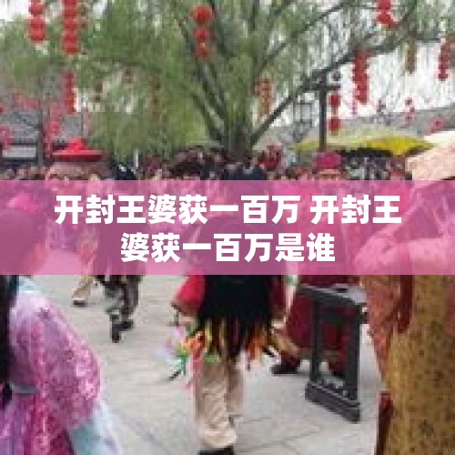 开封王婆获一百万 开封王婆获一百万是谁