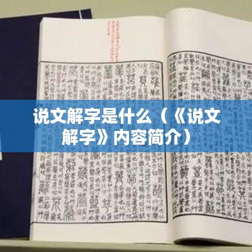 说文解字是什么（《说文解字》内容简介）