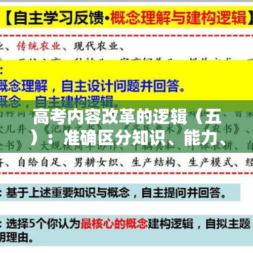 高考内容改革的逻辑（五）：准确区分知识、能力、价值与素养的概念边界 - 今日头条