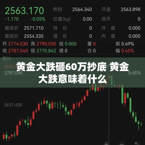 黄金大跌砸60万抄底 黄金大跌意味着什么